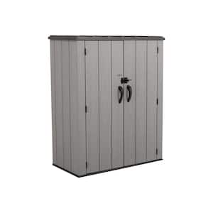 Vertical 56 in. W x 69 in. D x 29 in. H Resin Outdoor Storage Cabinet Shed