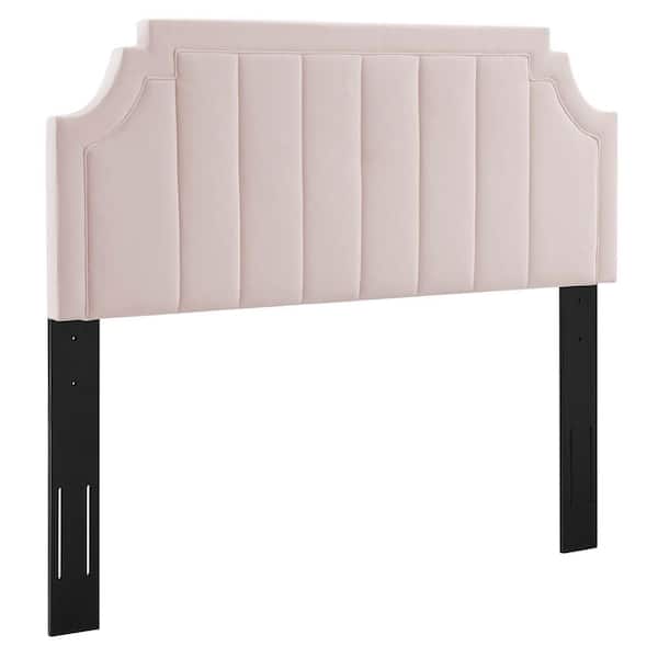 Alyona Pink Channel Tufted Performance Velvet Twin Headboard