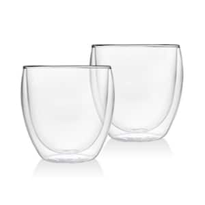 JoyJolt Belle 3.5 oz. Clear Glass Espresso Cups with Saucer Set (Set of 2)  JG10276 - The Home Depot