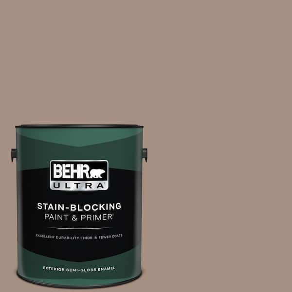 BEHR ULTRA 1 gal. #ECC-56-1 Beach Cabana Semi-Gloss Enamel Exterior Paint & Primer