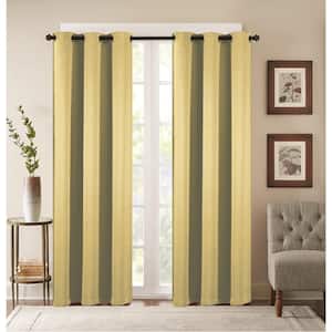 84 in. Polyester Blackout Standard Lined Grommet Curtain Panel Pair