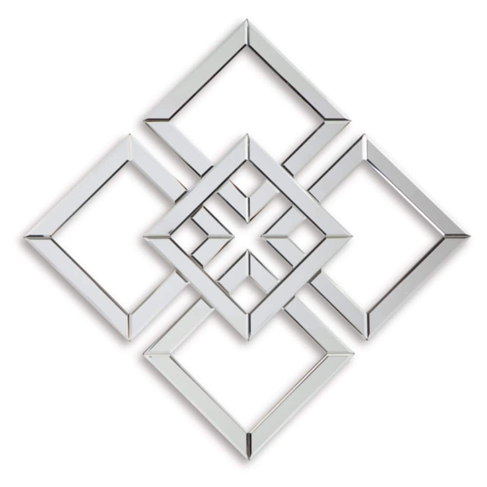 Quinnley 24" Silver Geometric Contemporary Accent Mirror
