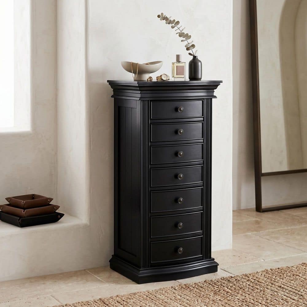 HIVES HONEY LUKE Black JEWELRY ARMOIRE 6008-615 - The Home Depot