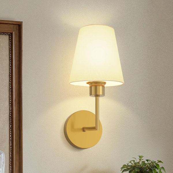6 in. 1-Light Gold Rechargeable Wall Sconce, 9-Colors Indoor Wireless Wall Light Bedroom Living Room Hallway (2-Pack)