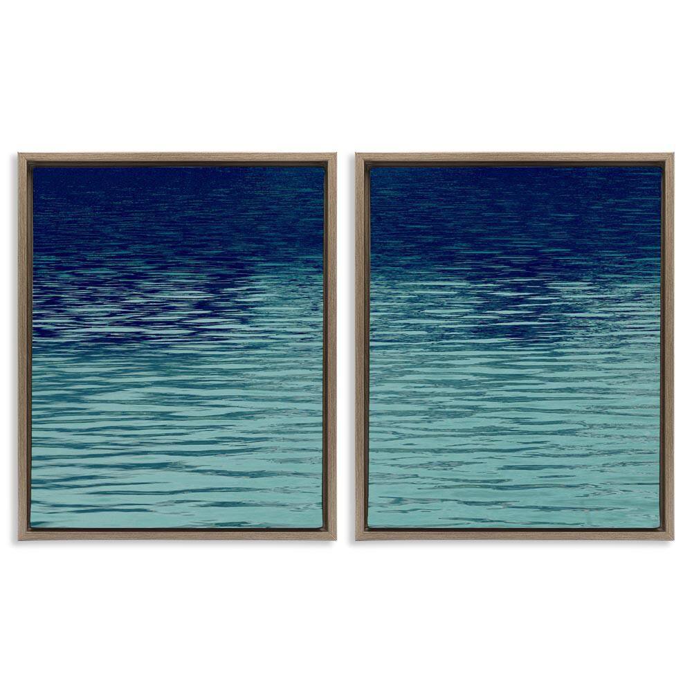 Soothing Water Ripples by Maggie Olsen 2-Pieces Brown Floater Frame Nature Graphic Art Print 21 in. x 17 in. price history on PriceWatchPro