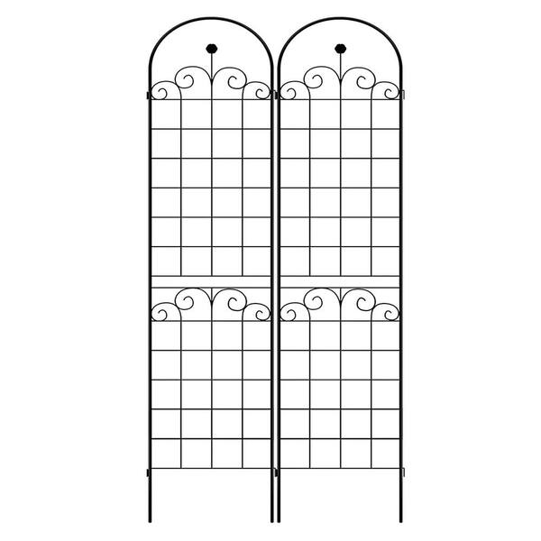 Tidoin 86 .7 in. H x 40 in. W Metal Garden Trellis Rustproof Trellis