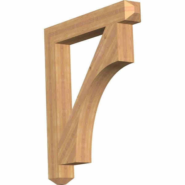 Ekena Millwork 5.5 in. x 48 in. x 42 in. Western Red Cedar Westlake Craftsman Smooth Bracket