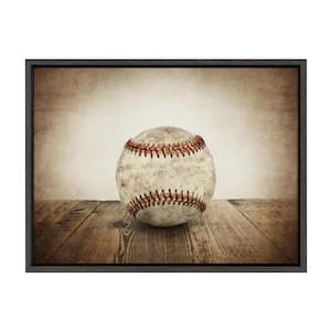 Sylvie "Vintage Baseball" by Saint and Sailor Studios Sports Framed Canvas Wall Art 24 in. x 18 in.