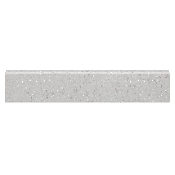 22 in. Cultured Marble Side Splash in Silver Stream (Universal)
