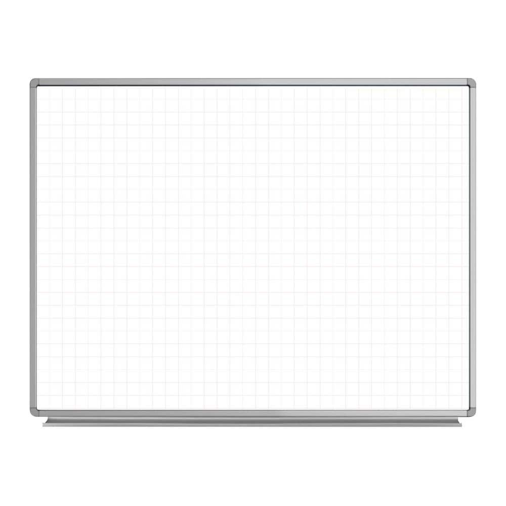 Luxor Lean Board 48 in. x 36 in. Wall-Mounted Whiteboard Magnetic