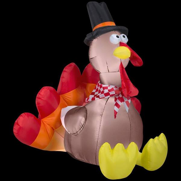 Home Accents Holiday 5 ft. H Inflatable Outdoor Turkey