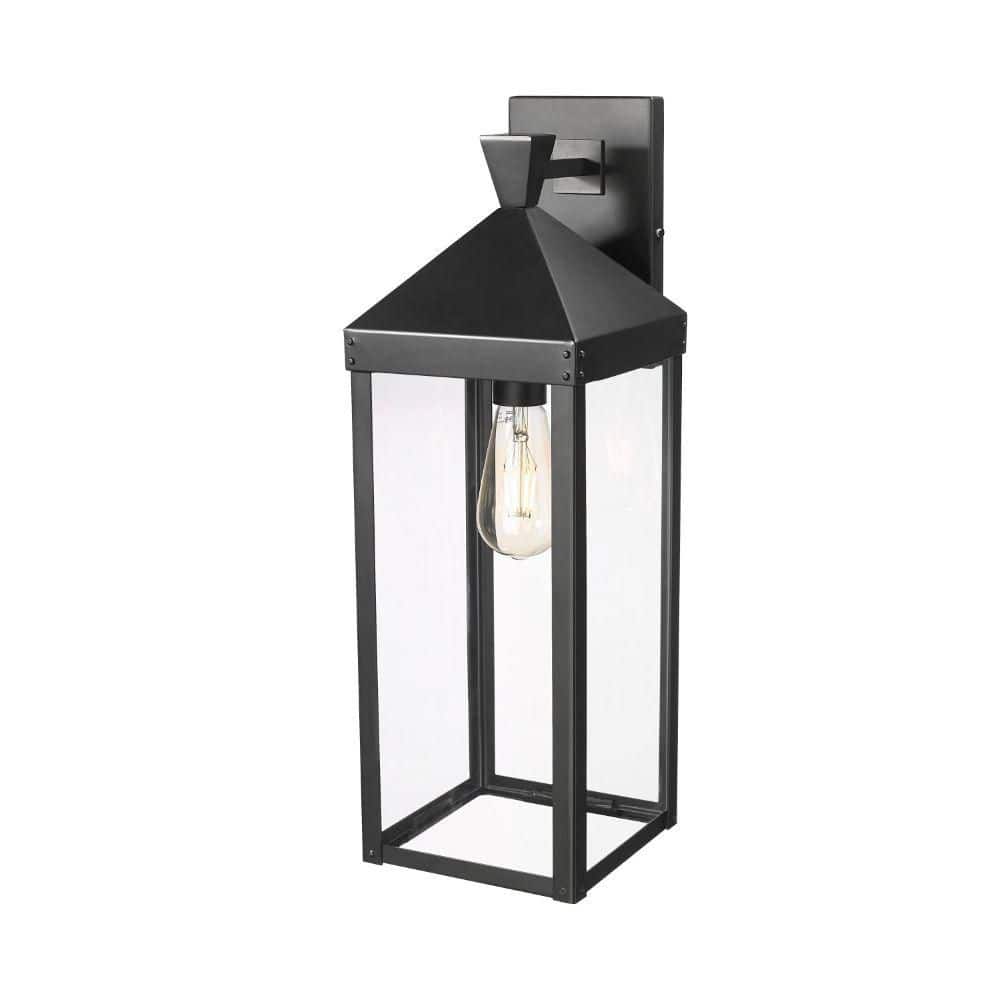 "Yates 21.75"" High 1-Light Outdoor Wall Sconce-Painted Black" price history on PriceWatchPro