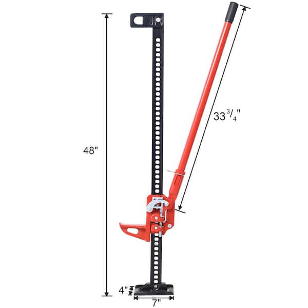 High Lift Farm Jack, 48in.Utility Farm Jack, 7000 lb Capacity