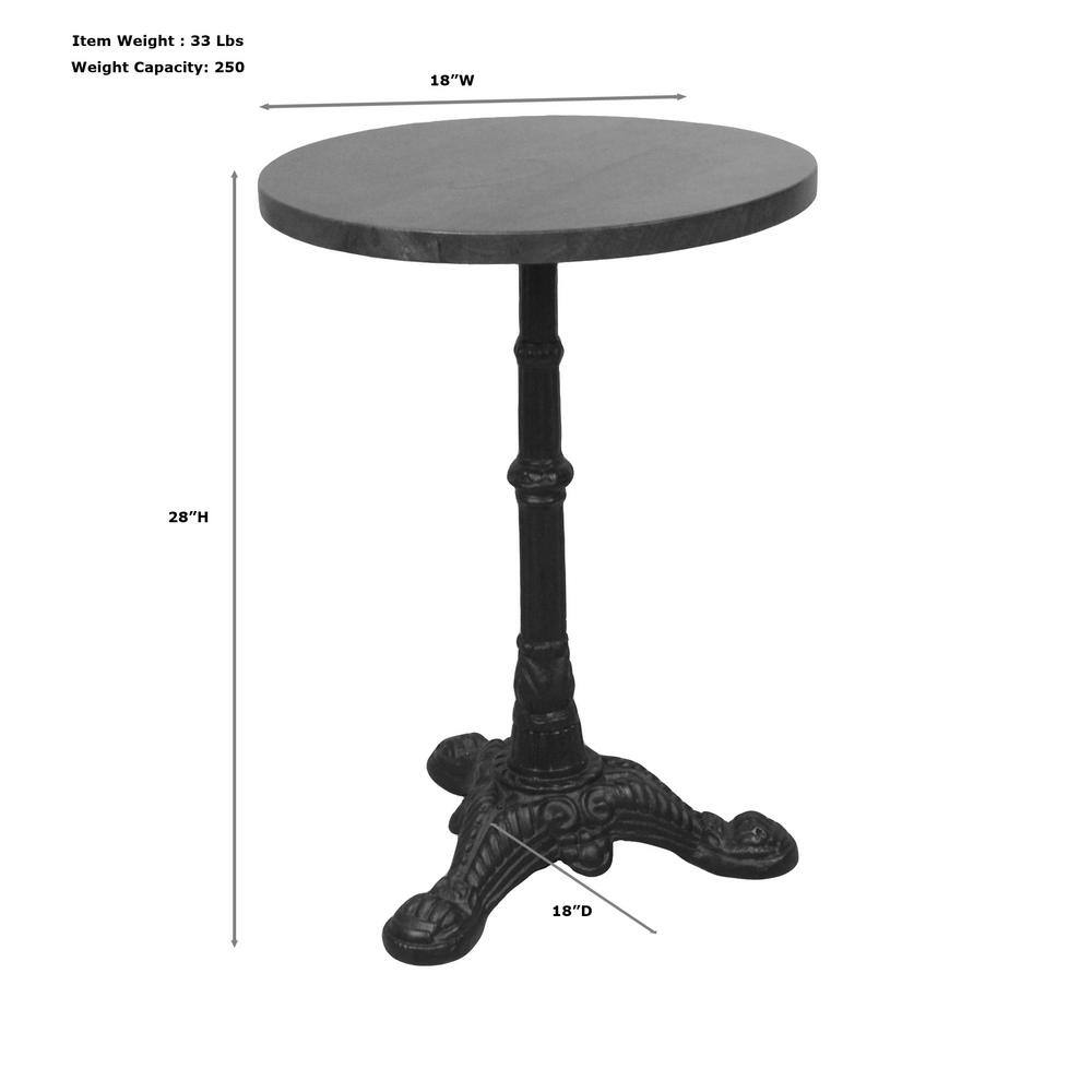 Brera Chestnut Mango Wood and Black Metal Round Accent Table