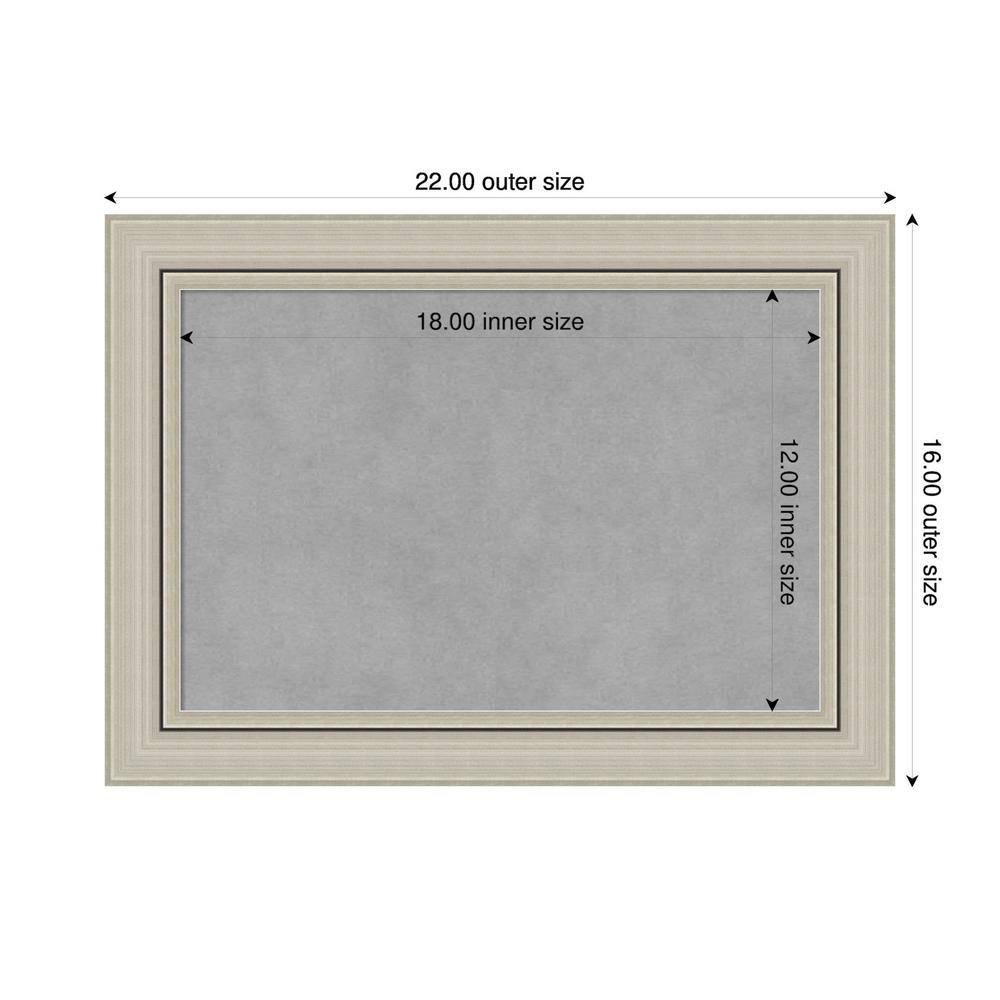 Romano Silver Narrow Framed Grey Magnetic Memo Board