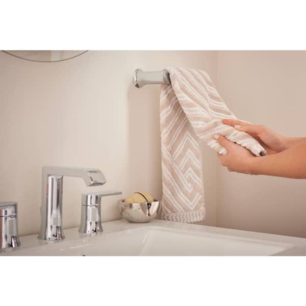 Genta 8 in. Widespread 2-Handle Bathroom Faucet with Hand Towel Bar in Chrome (Valve Included)