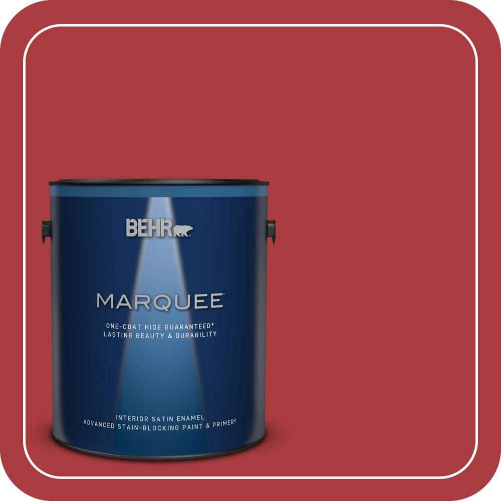 1 gal. #S-G-160 California Poppy Satin Enamel Interior Paint & Primer product image for price tracking