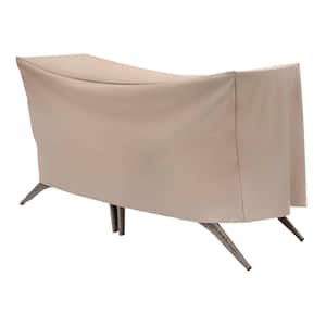 Basics 65 in. L x 32 in. W x 30 in. H Patio Bistro Table and Chair Set Cover in Beige
