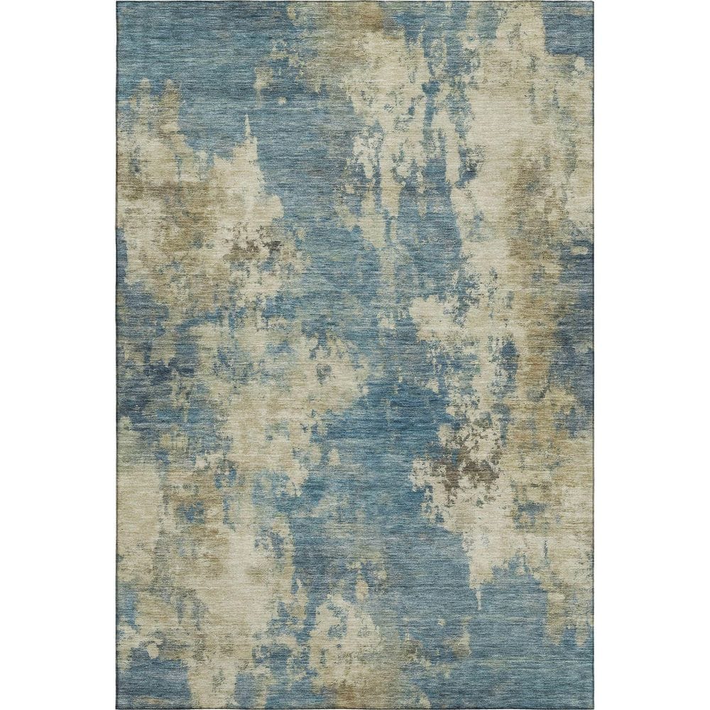 Mayfield Premium Machine Washable Abstract AMF2066 Blue 5 ft. x 7 ft. 6 in. Area Rug price history on PriceWatchPro