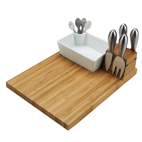 Unbranded Buxton Bamboo Cheese Board Set with 4 Tools