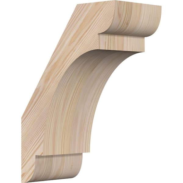 Ekena Millwork 5 1/2"W x 10"D x 14"H Olympic Smooth Knee Brace, Douglas Fir