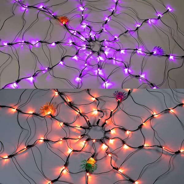 halloween lights spiders