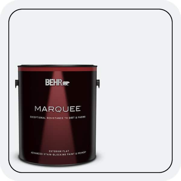 BEHR MARQUEE 1 gal. #BL-W10 Maui Mist Flat Exterior Paint & Primer