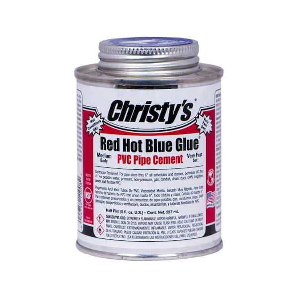 Christy's 8 oz. PVC Red Hot Blue Glue and Purple Primer Handy Pack