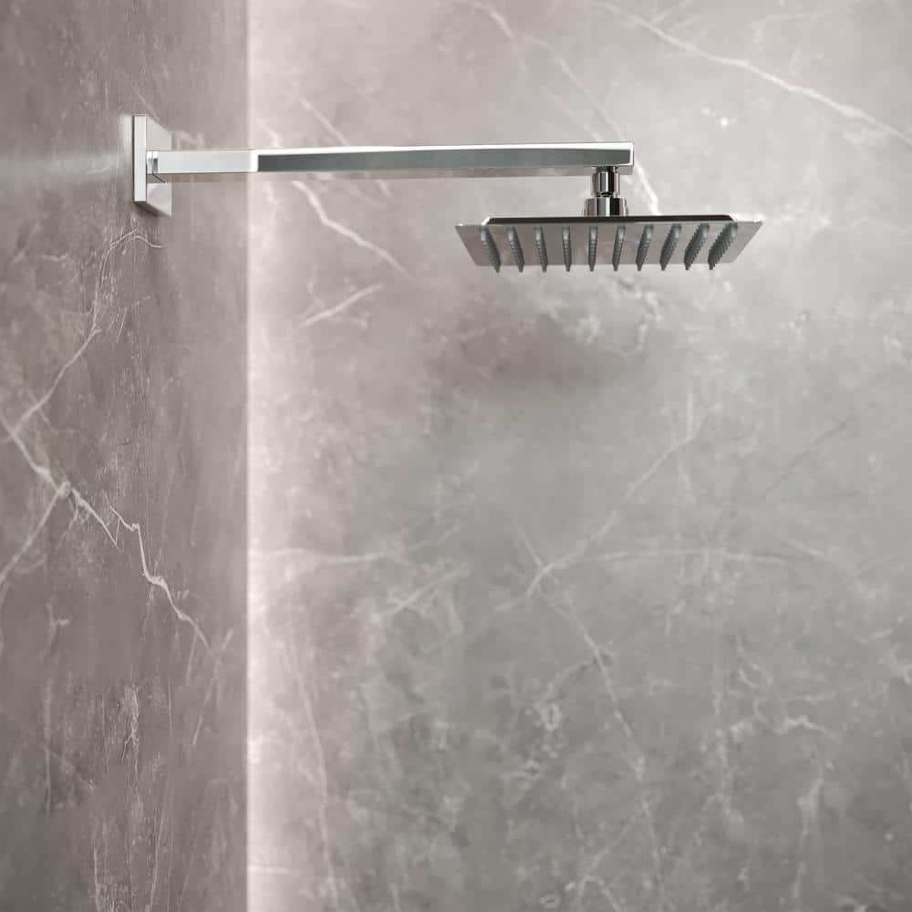Concorde 1-Spray Pattern with 1.8 GPM 8 in. Wall Mount Fixed Shower Head with Adjustable Spout in Polished Chrome price history on PriceWatchPro
