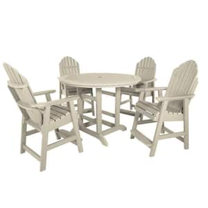 Hamilton 5-Piece Whitewash Round Balcony Height Dining Set