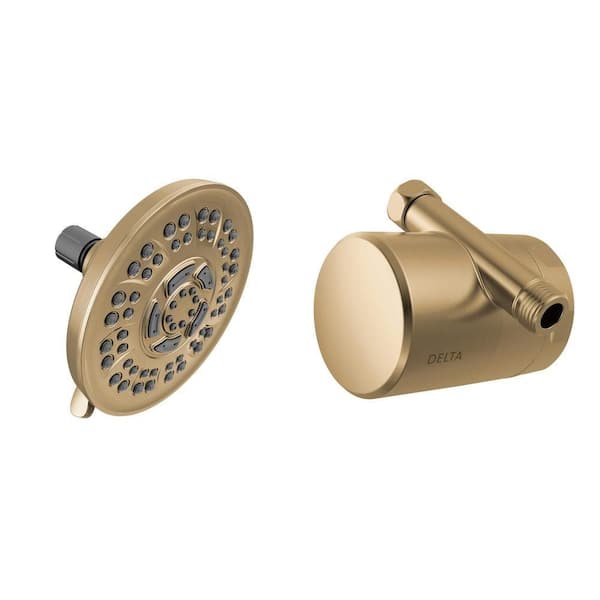 8-Spray 6 in. Shower Head (1.75 GPM) and Clarifi Shower Filter in Champagne Bronze Combo