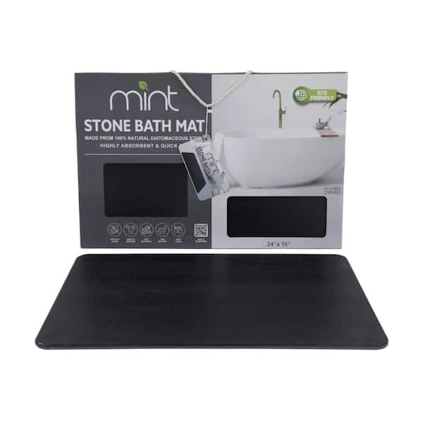 J&V TEXTILES 24 in. x 15 in. Diatomaceous Quick Drying Stone Bath