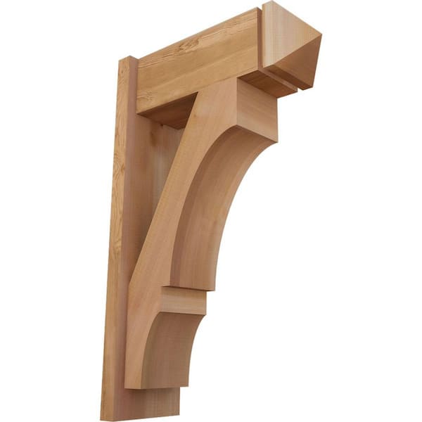 Ekena Millwork 8 in. x 32 in. x 20 in. Balboa Arts and Crafts Smooth Western Red Cedar Outlooker