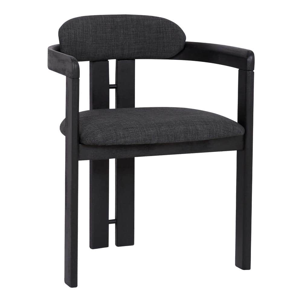 Jazmin Charcoal Fabric Dining Chair (Set of 2)