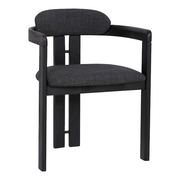 Armen Living Jazmin Charcoal Fabric Dining Chair (Set of 2)