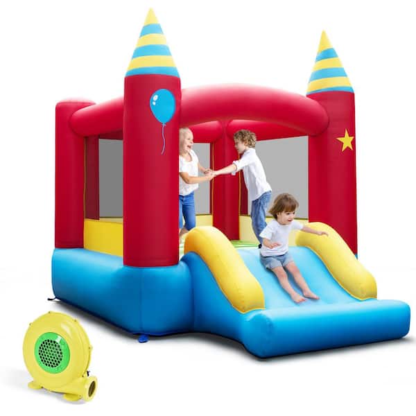 Costway Inflatable Bounce House Kids Jumping Bouncer Indoor Outdoor with 480-Watt Blower