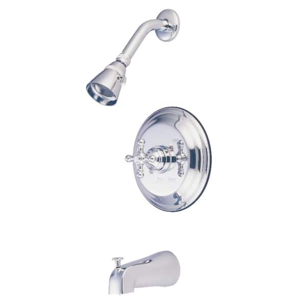 Kingston Brass Metropolitan Single Handle 1-Spray Tub and Shower Faucet 2 GPM with Pressure Balance in. Polished Chrome