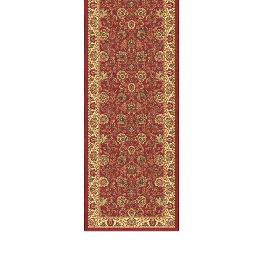 Homeline Non-Slip Rubberback 2 ft. x 51 ft. Oriental Indoor Runner Rug, Dark Red price history on PriceWatchPro