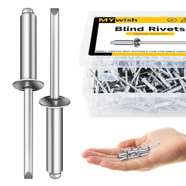 5/32 in. x 5/8 in. Aluminum Blind Pop Rivets (300-Pack) with Steel Mandrel