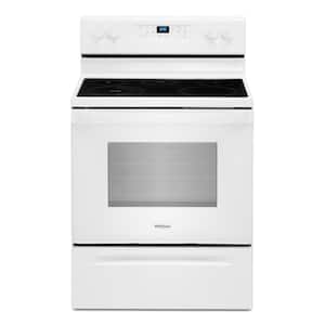 30 in. 5.3 cu. ft. Electric Range in White with FrozenBake Technology