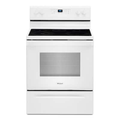 30 in. 5.3 cu. ft. Electric Range in White with FrozenBake Technology