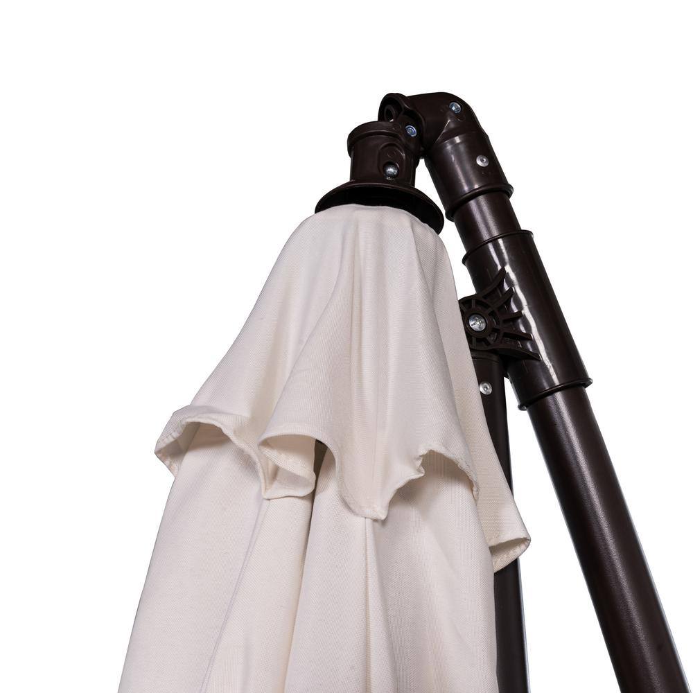 Champagne 10-ft Cantilever Umbrella with Breez-Tex Canopy