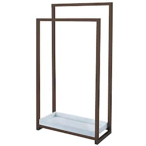 Edenscape Pedestal 2-Bar Towel Rack in Oil Rubbed Bronze