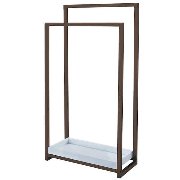 Edenscape Pedestal 2-Bar Towel Rack in Oil Rubbed Bronze