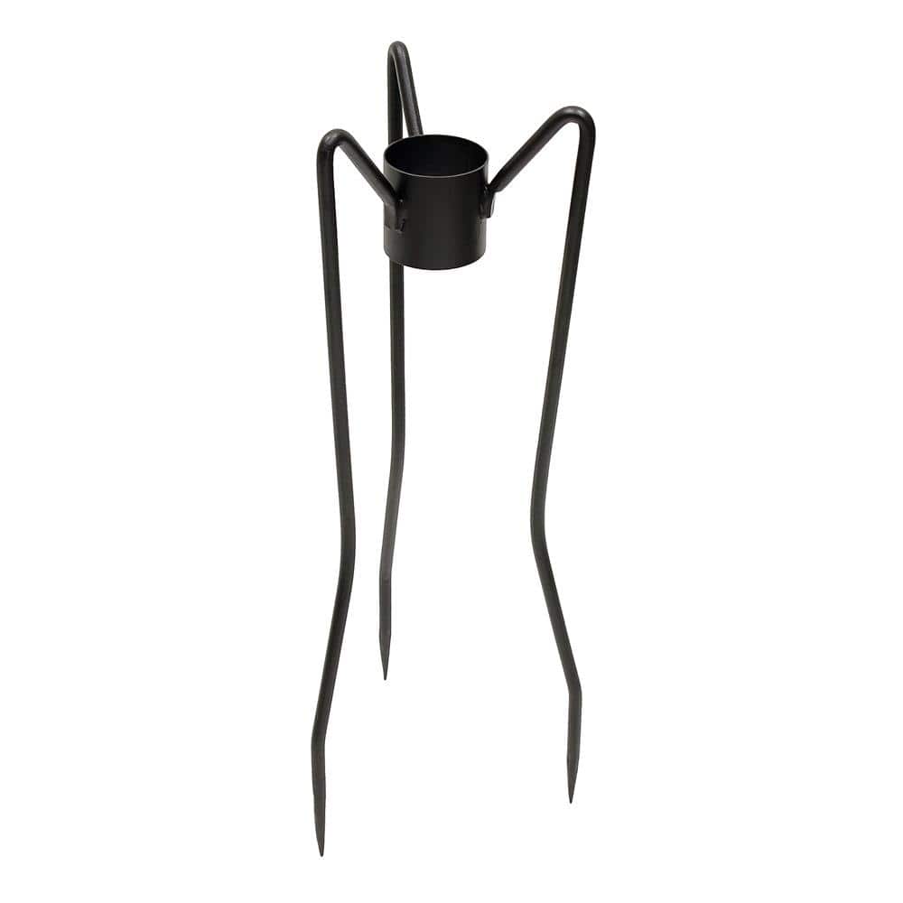 Black Iron 25-Inch Spiked Gazing Globe Stand