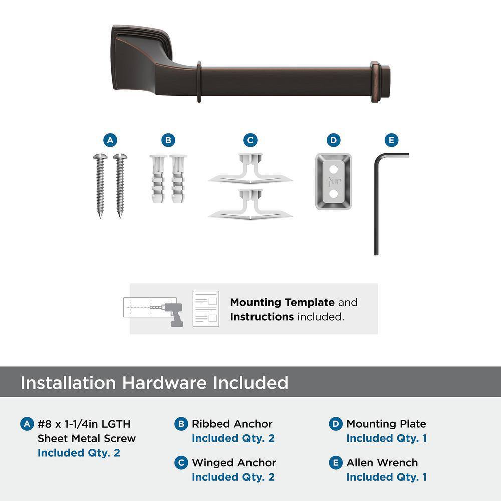 Oil-Rubbed Bronze Single Post Toilet Paper Holder