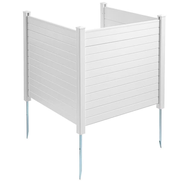 Outdoor Privacy Screens 50 in. W x 50 in. H Air Conditioner Fence Pool Equipment Vinyl Privacy Fence 3-Panels