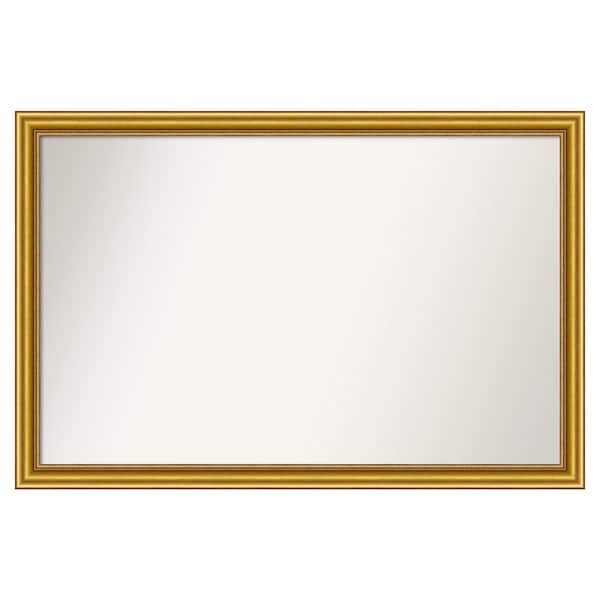 Amanti Art Townhouse Gold 47.75 in. x 31.75 in. Custom Non-Beveled Wood Framed Batthroom Vanity Wall Mirror