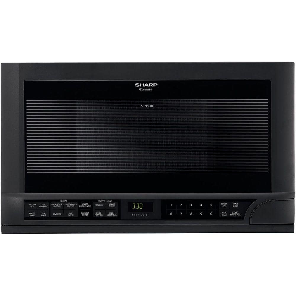 1.5 cu. ft. Over the Counter Microwave in Black with Sensor Cooking Technology