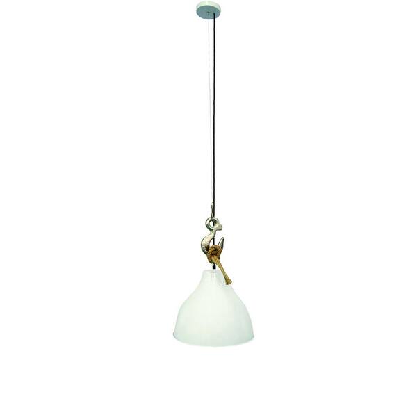 Renwil Aubrey 1-Light Glossy White Pendant